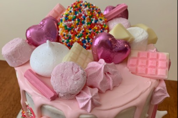 Pink celebration cake